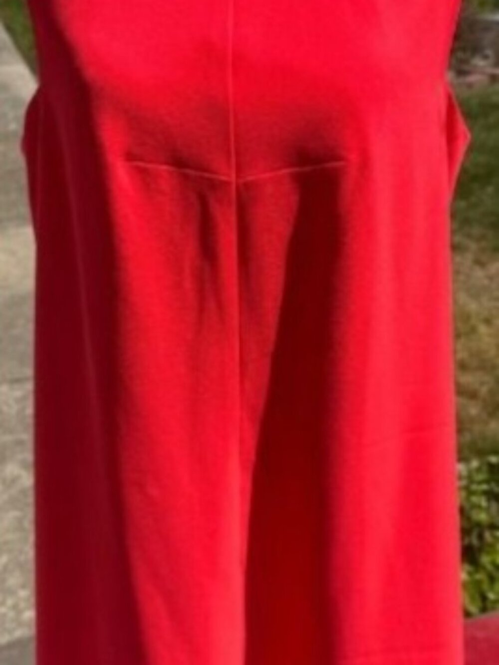 Trina Turk shift Dress Red Orange Sleeveless Midi Relaxed Fit Women's 12